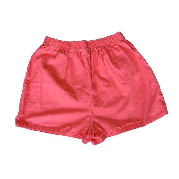 Vintage 90s Cheetah by Mervin's Hot Pink Pull On Cotton Shorts Large Juniors - Picture 6 of 6